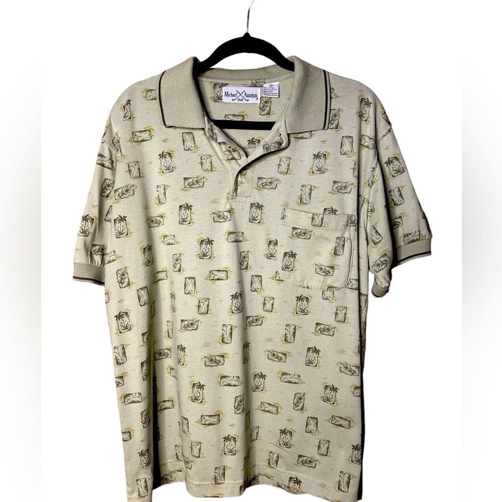 Michael Austin Golf Vintage Polo Shirt Soft Cotton Knit Collar Short Sleeve